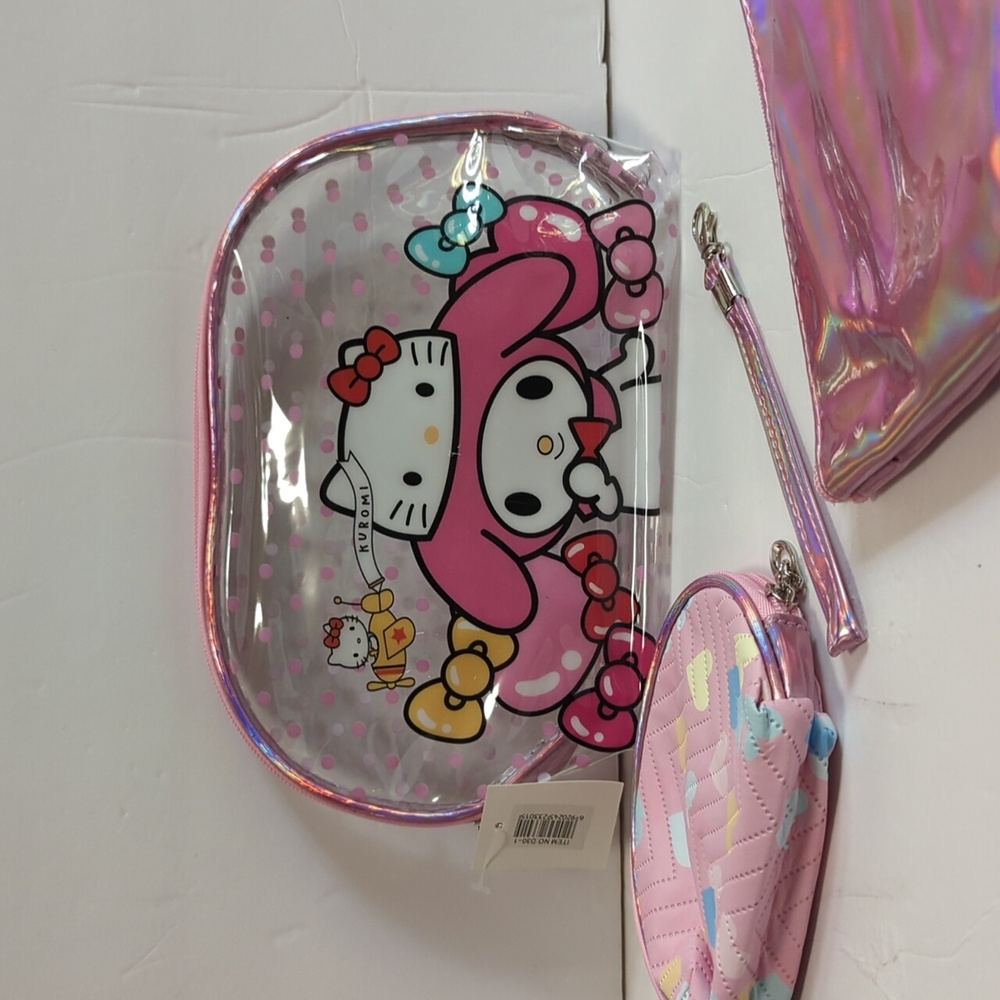 New My Melody 4 piece Makeup Bag set - Picture 2 of 7